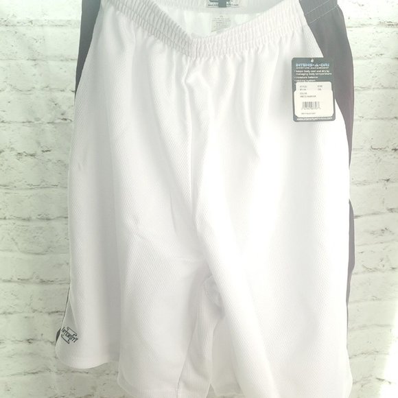 Intensity Athletics Mens White 9 Diamond Panel Pull On Basketball Shorts Sz 3XL - Picture 1 of 12